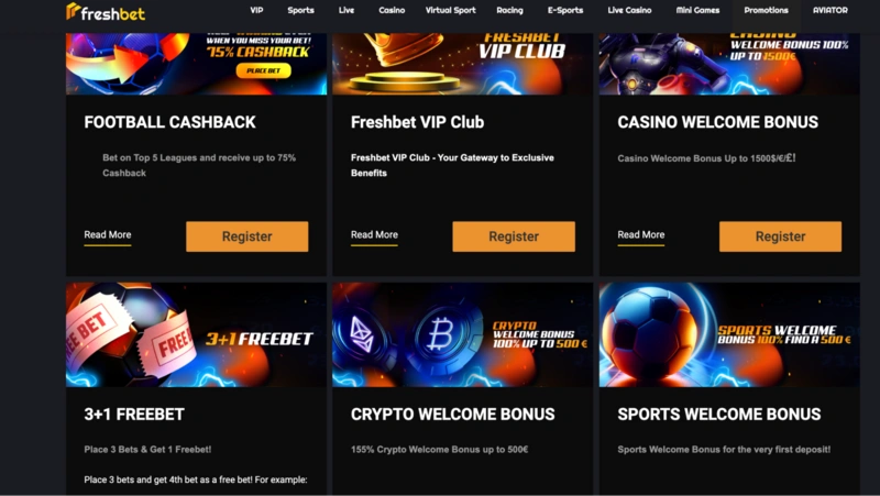 FreshBet Bonuses